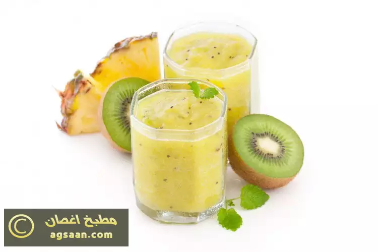 عصير الأناناس والكيوي للتخسيس 1 عصير الأناناس والكيوي للتخسيس