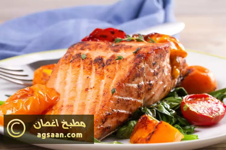 السلمون المشوي بالصويا صوص للرجيم 1 السلمون المشوي بالصويا صوص للرجيم