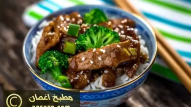 فيليه اللحم بالبروكلي والصويا صوص 3 فيليه اللحم بالبروكلي والصويا صوص