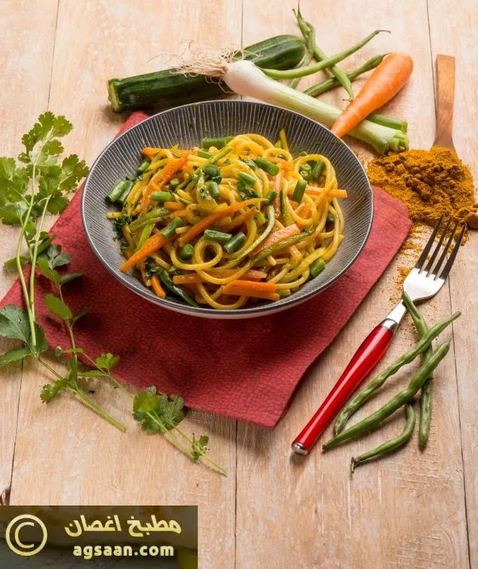 نودلز بالخضراوات 1 نودلز بالخضراوات