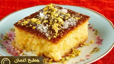 طريقة عمل البسبوسة العادية بالزبادي 19 طريقة عمل البسبوسة العادية بالزبادي