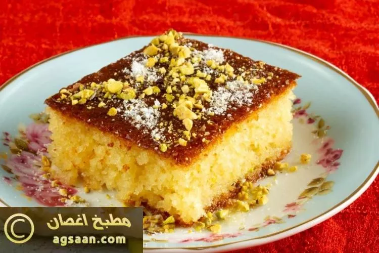 طريقة عمل البسبوسة العادية بالزبادي